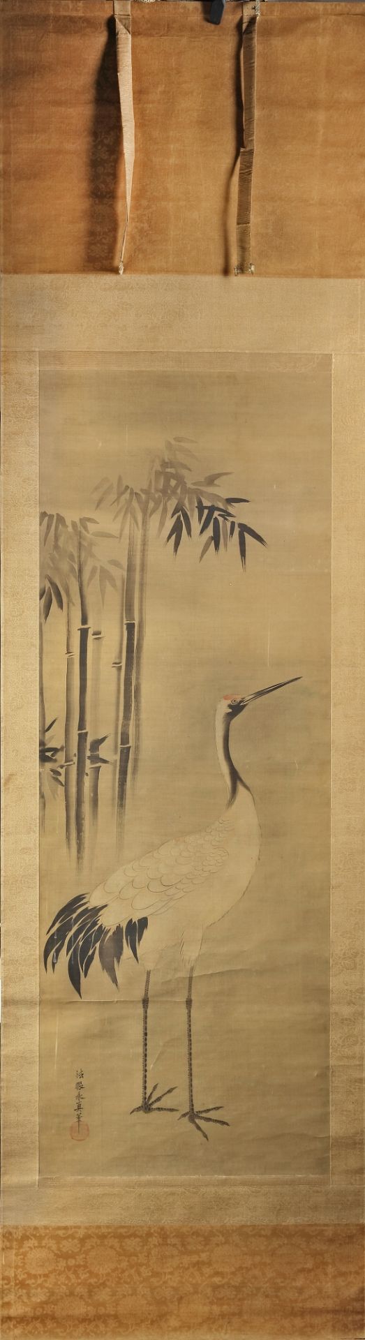 A pair of hand-scrolls depicting depicting cranes in original box - Image 3 of 3