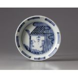 A Japanese Arita ware blue and white dish