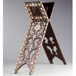 An Ottoman wooden mother-of-pearl inlaid Quran stand