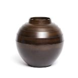 A globular Japanese bronze vase