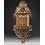 An Ottoman wooden mother-of-pearl inlaid Turan holder