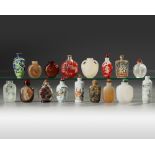 A group of seventeen Chinese snuff bottles