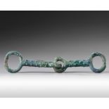 A Chinese bronze cheek bit