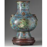 A large Chinese cloisonné enamel 'birds' vase