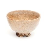 A large Japanese Hagi tea bowl