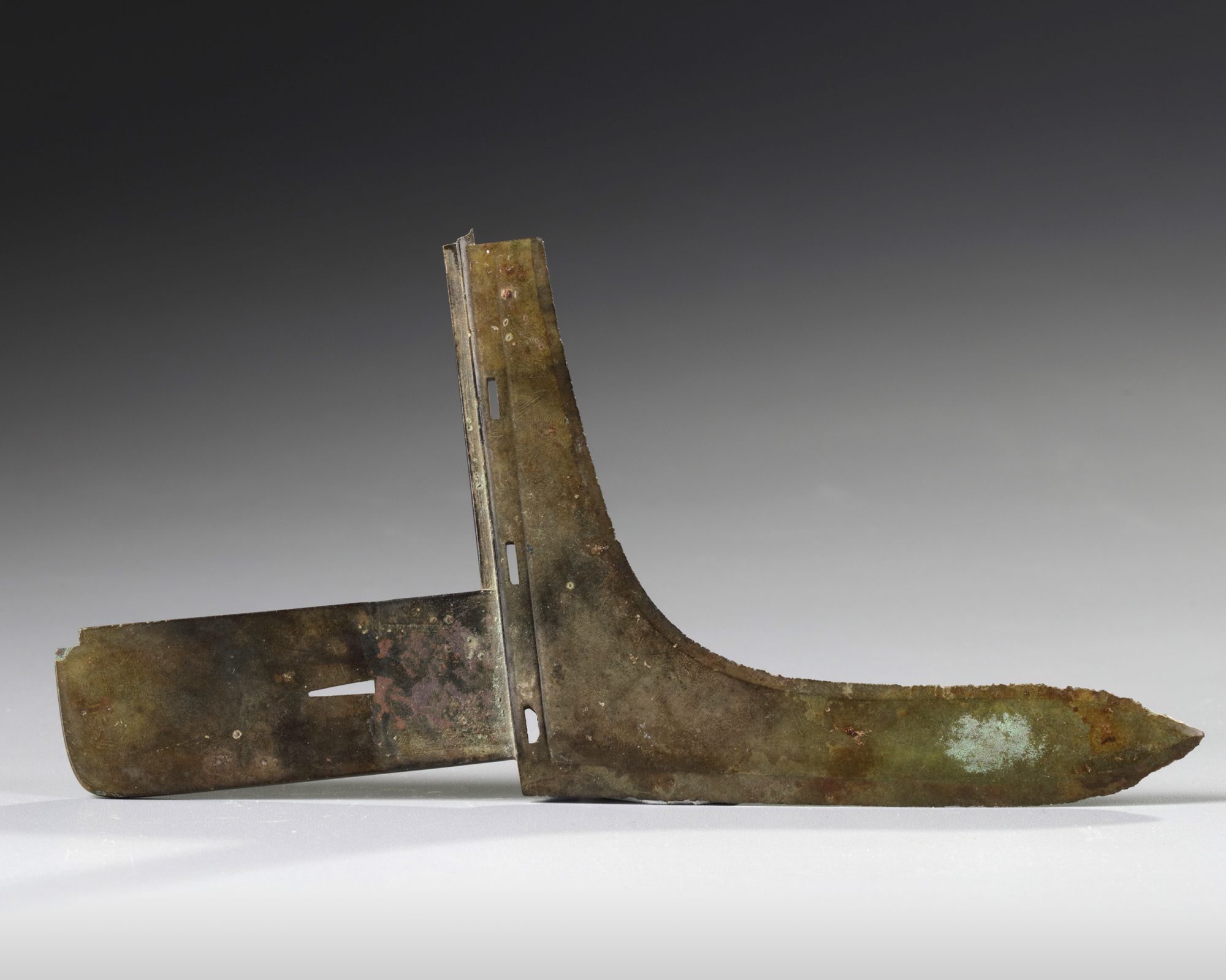A Chinese bronze dagger-axe blade, ge - Image 2 of 2