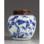 A Chinese blue and white pot