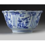 A Chinese blue and white 'Kraak porselein' bowl