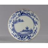 A Japanese blue and white Kakiemon dish