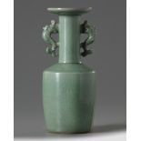 A Chinese Longquan celadon 'Kinuta' vase