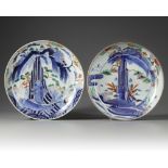 A pair of Japanese Imari dishes