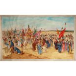 An Ottoman painting of Hajj caravan