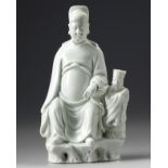 A Chinese Dehua white-glazed figure of Wenchang