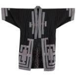 A Japanese grey Ainu kimono