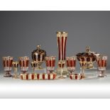 A set of Venetian glass tableware