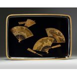 A Japanese lacquer tray