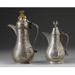 Two silver Islamic jugs