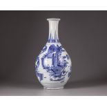 A large blue and white vase for the Japanese market