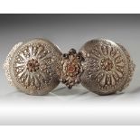 A large Ottoman silver belt buckle