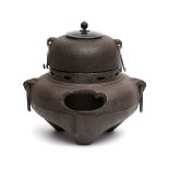 A Japanese cast-iron tea-stove (chagama)