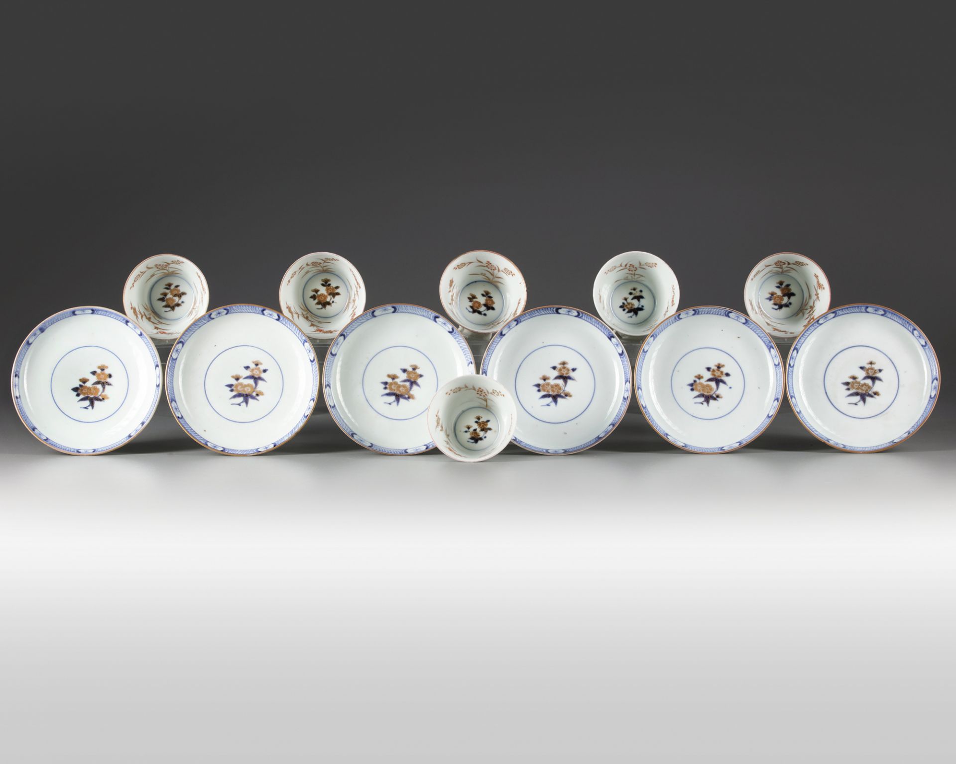 Six Japanese Imari cups and saucers - Bild 3 aus 3