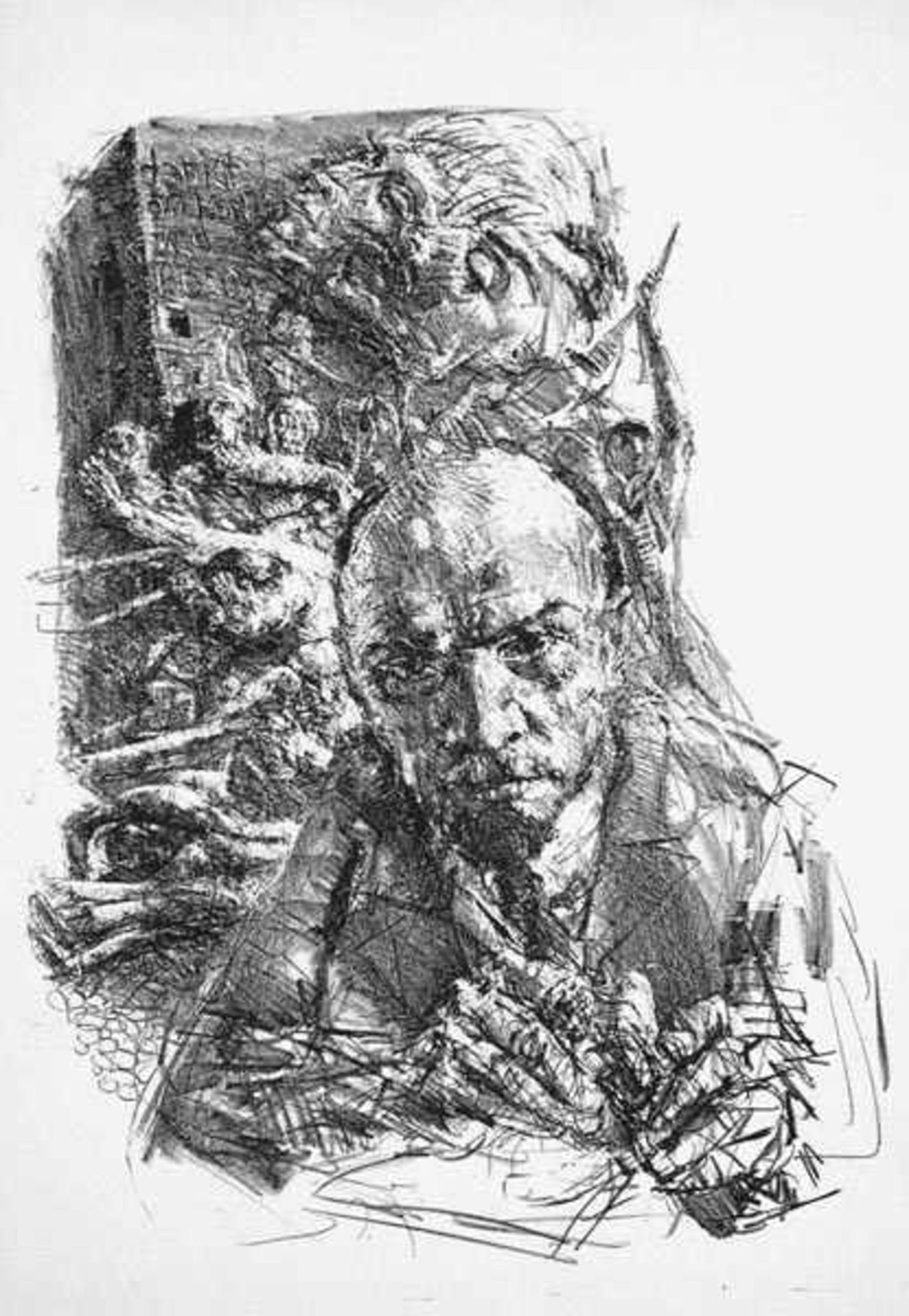 Heisig, Bernhard(Breslau 1925 - 2012 Strodehne/Rathnow)Lenin an die Bayrische