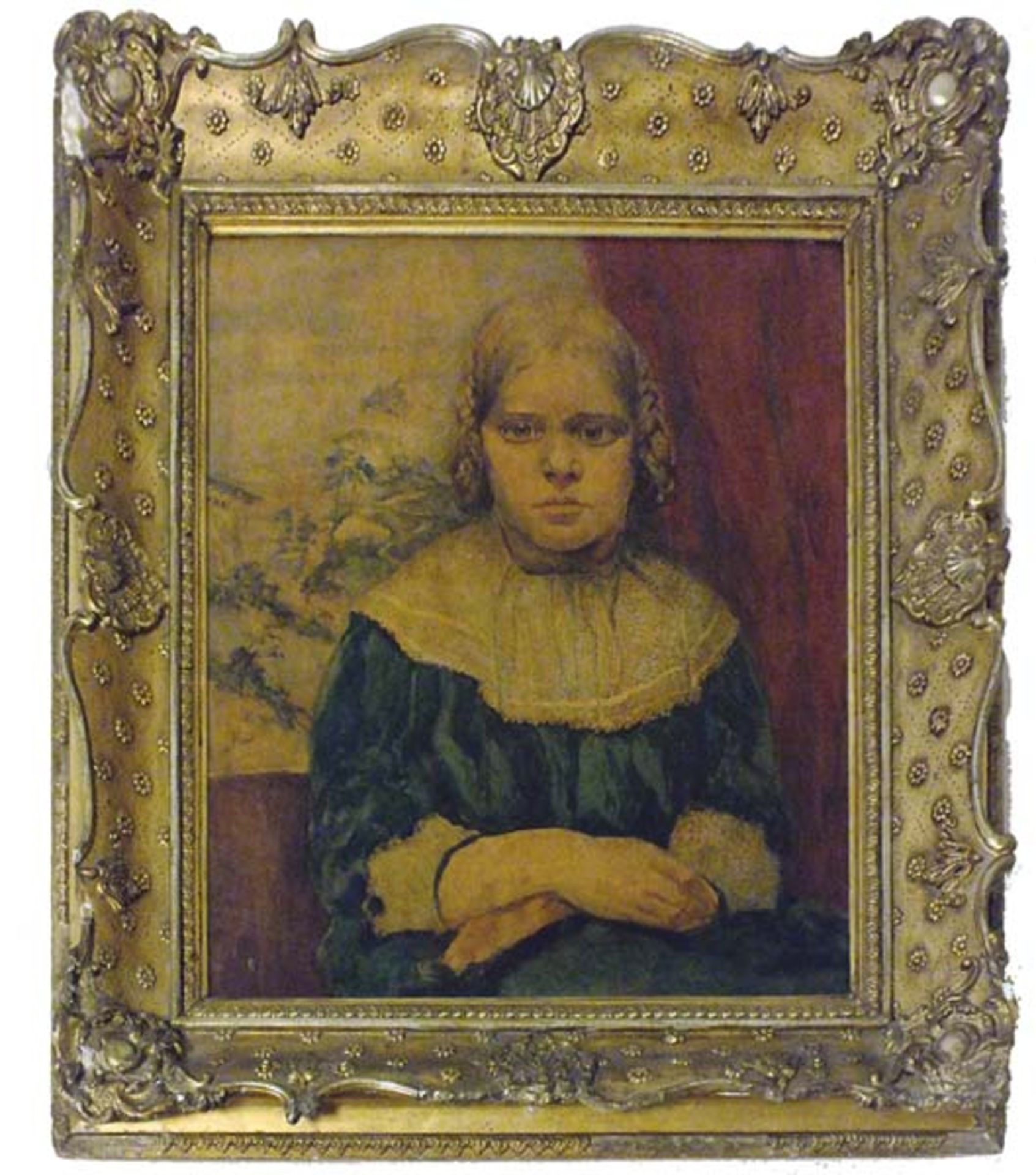 Kuhfuss, Paul(Berlin 1883 - 1960 Berlin)Tochter des Malers (Edith Kuhfuss - 8 Jahre alt)Ölfarben auf