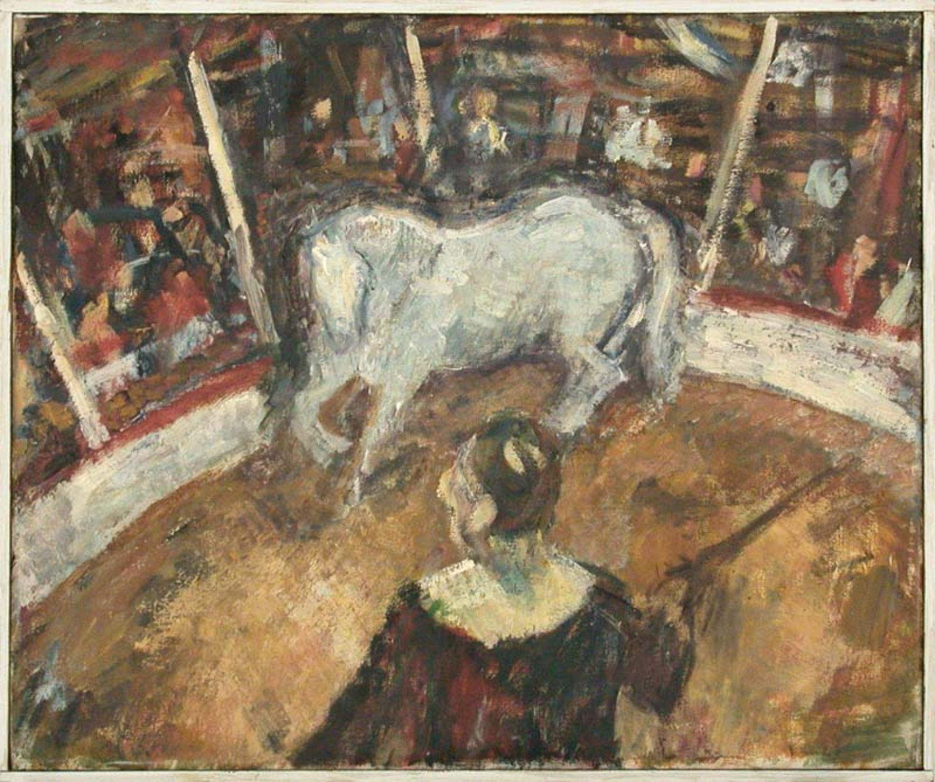 Böttcher, Manfred(Oberdorla/Thür. 1933 - 2001 Berlin)Kleiner ZirkusÖlfarben auf Leinwand, 1977,