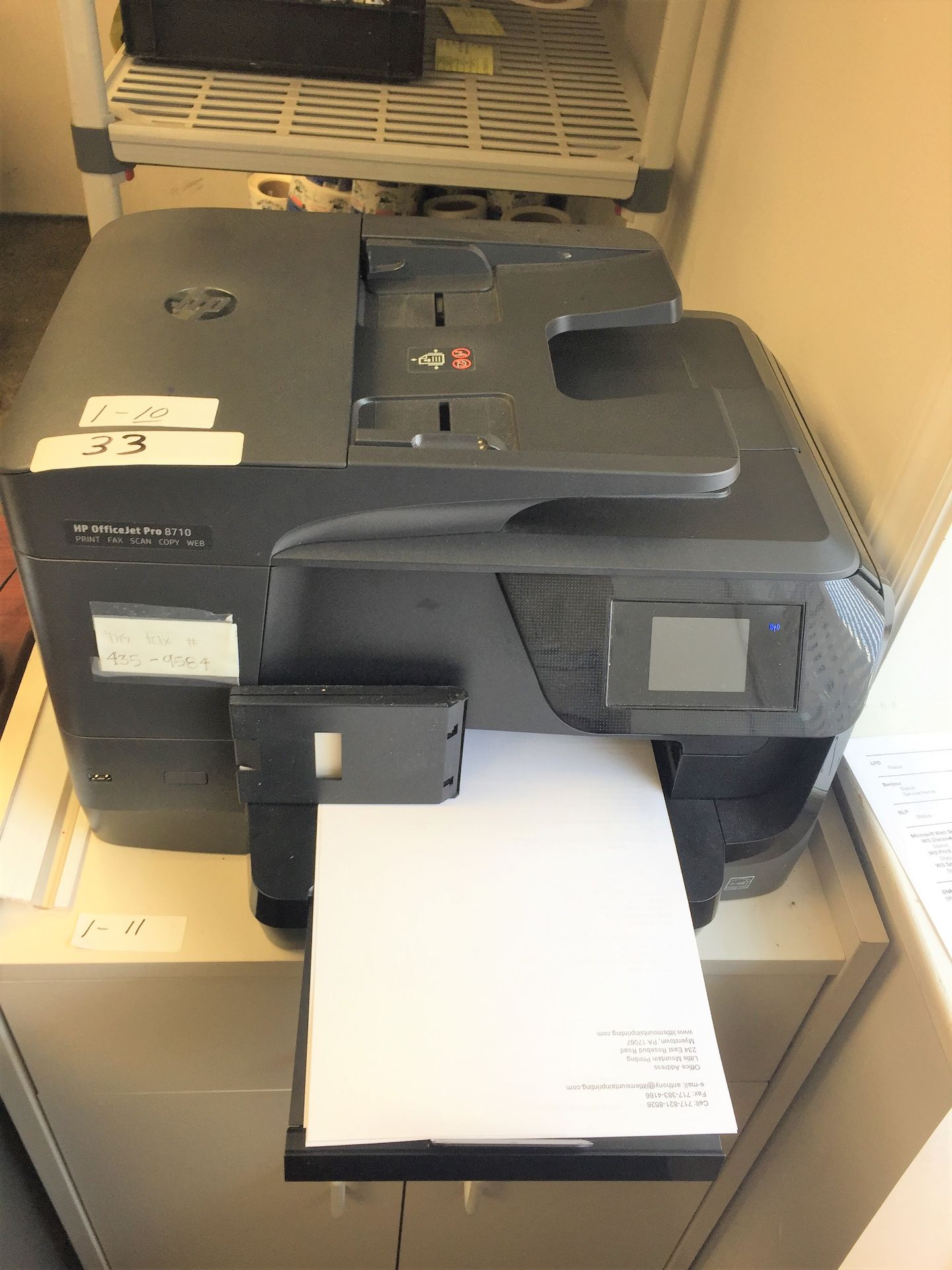 HP OfficeJet Pro 8710 copier copier/printer