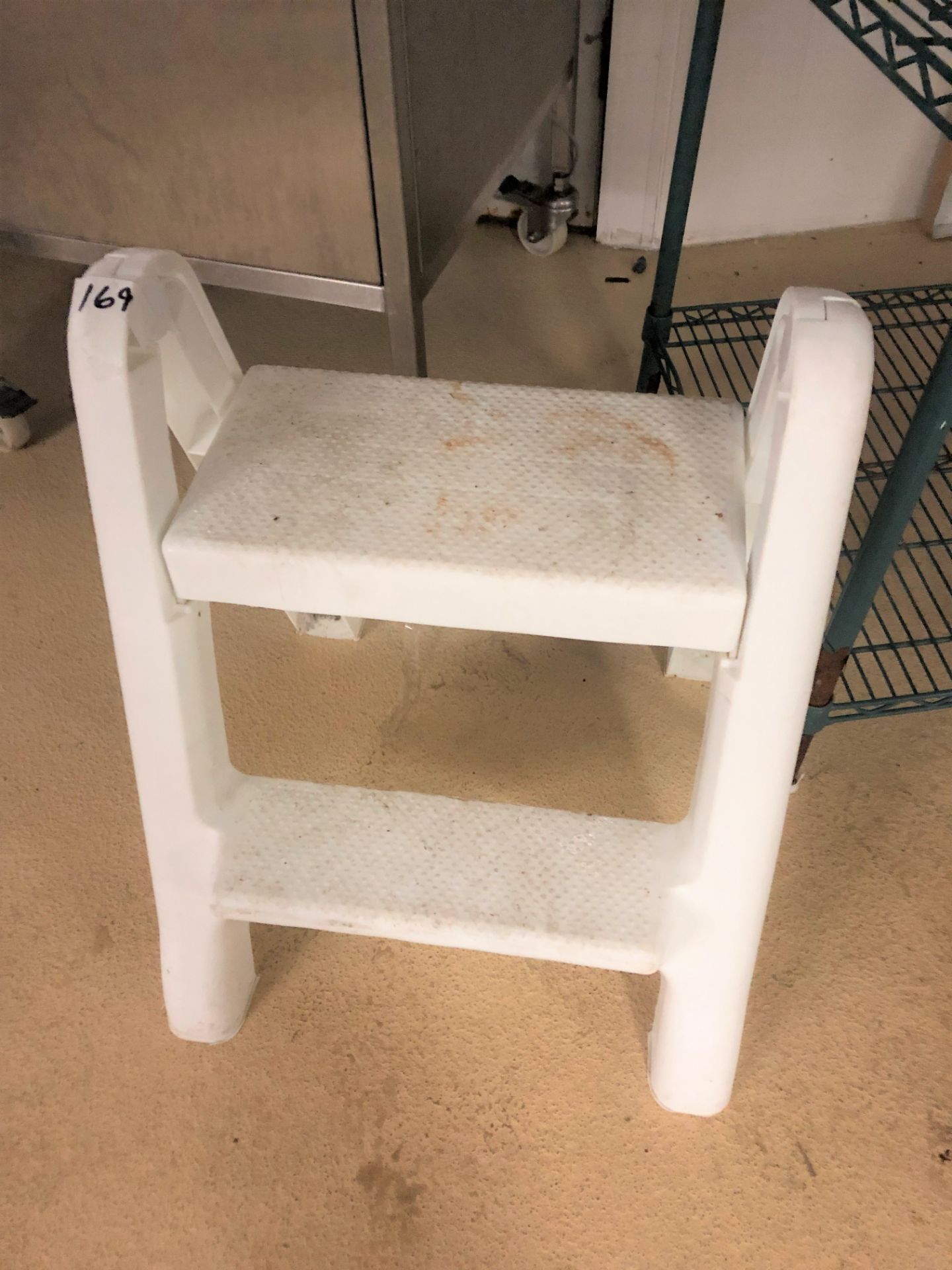 White step stool stool