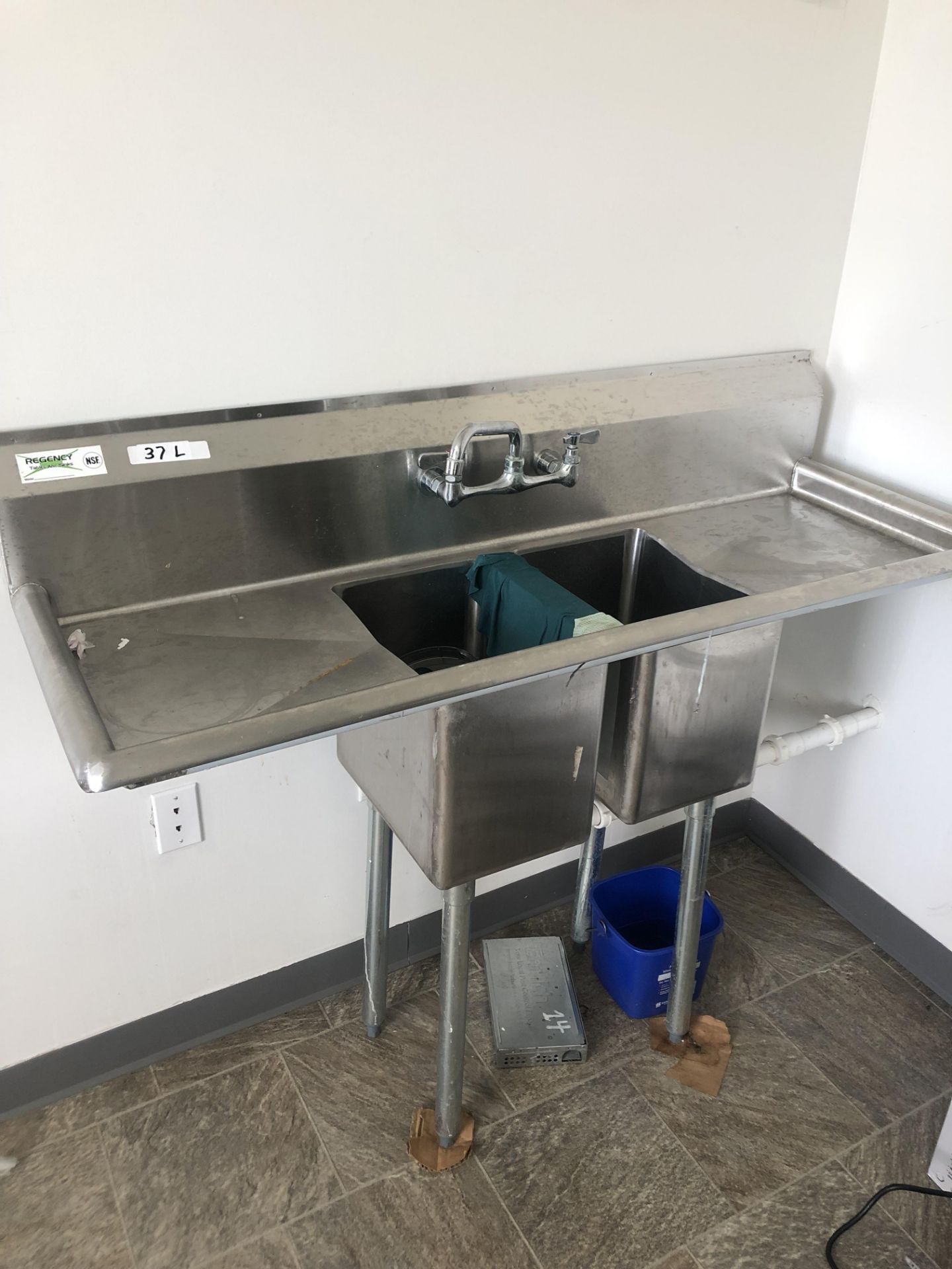 2 bay ss sink (45" wide) sink