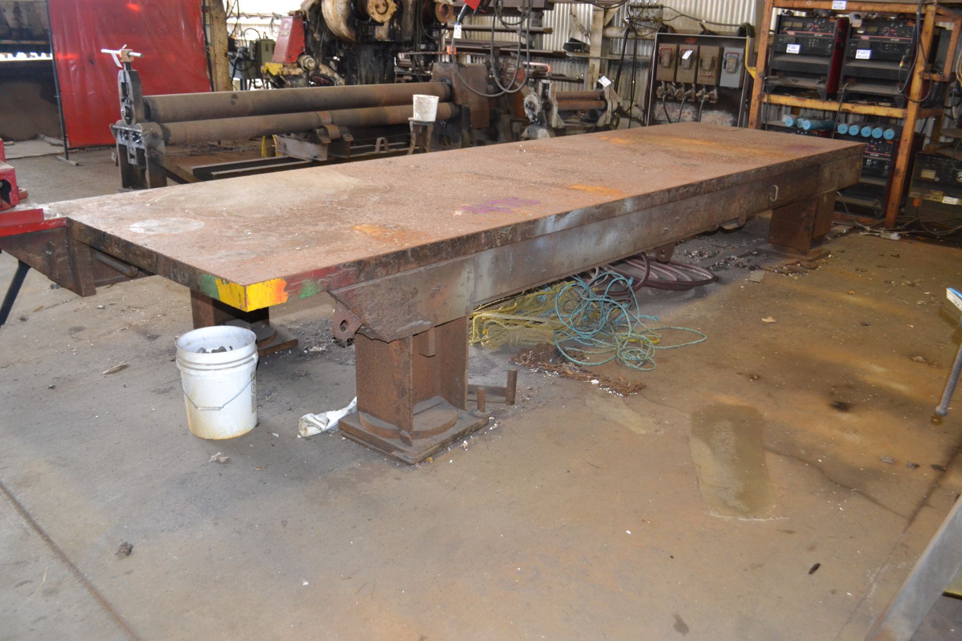 18' x 5' x 3" steel layout table