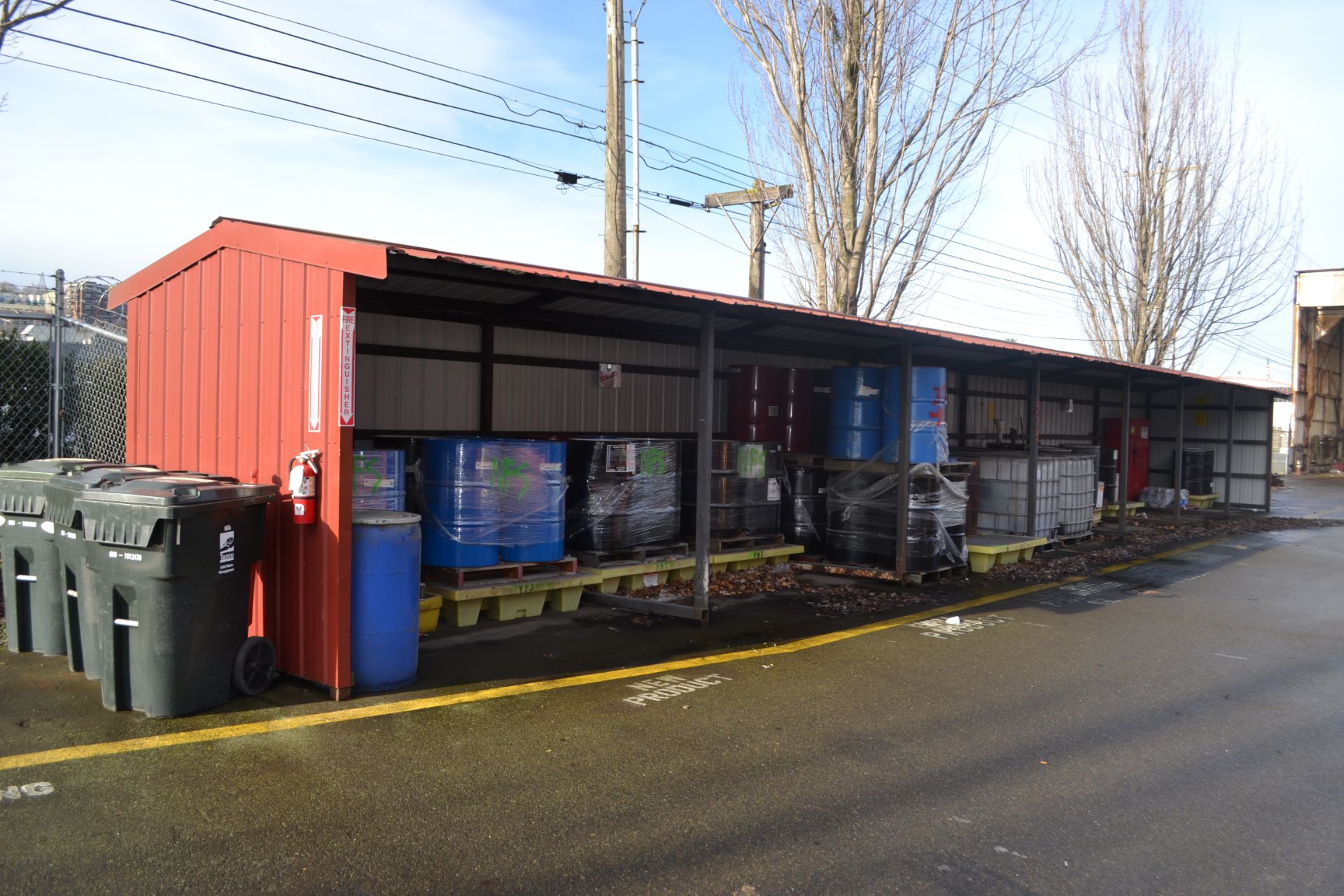 75' x 8' steel storage shed