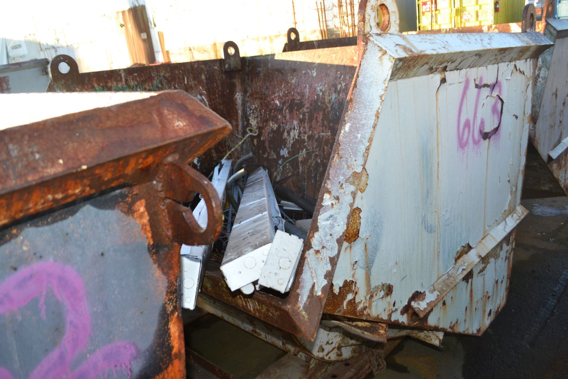 3 yd self dumping dumpster