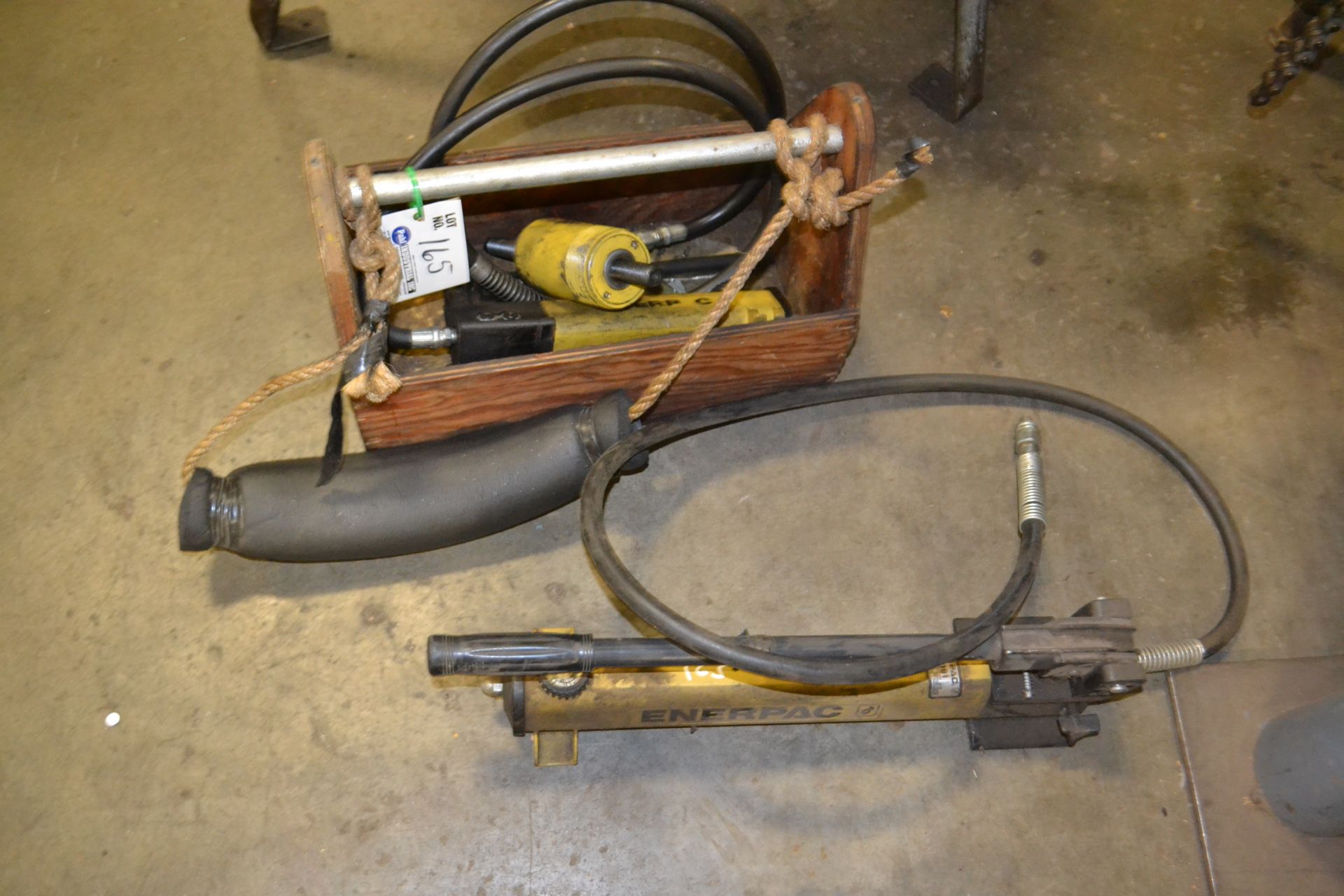 (5) Enerpac pumps and jacks