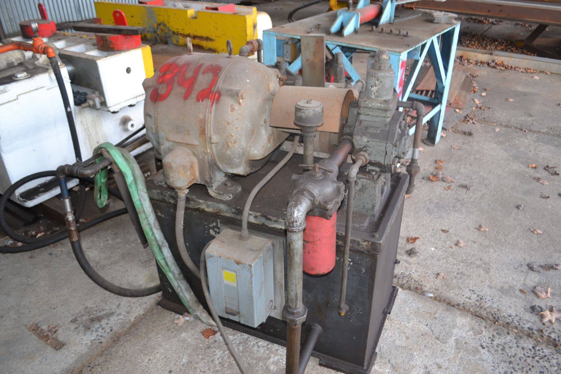 Bull nose hydraulic press w/ hydraulic unit - Bild 5 aus 6