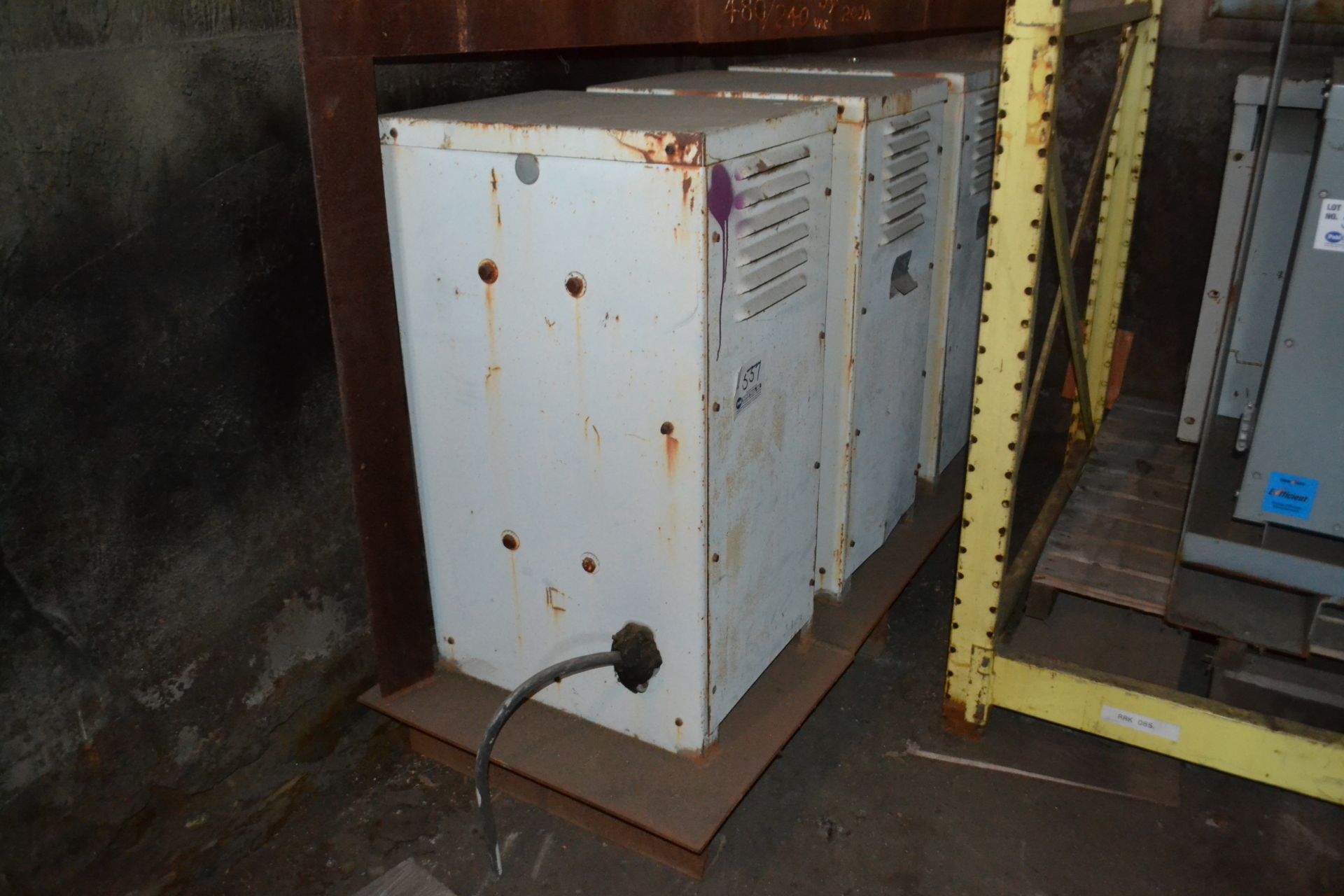 bank of 3 transformers, 50 KVA each