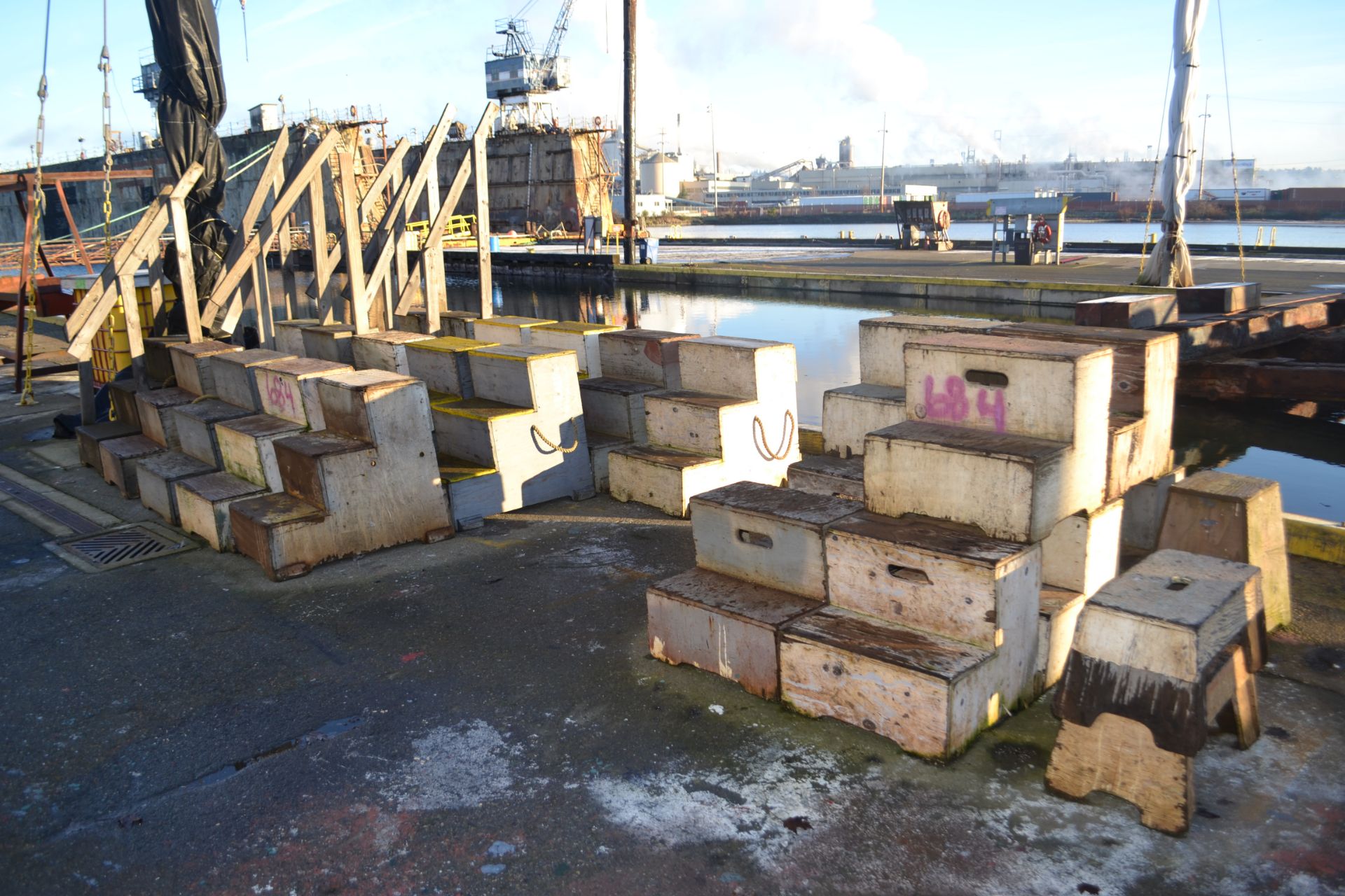 assorted wooden steps