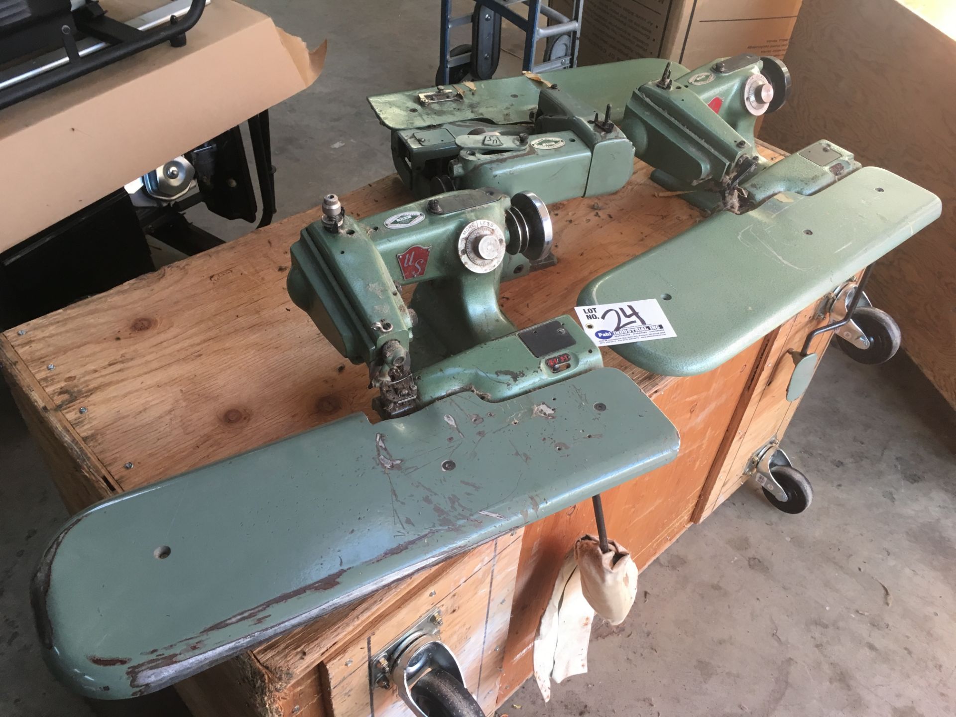 (3) U.S. Blind Stitch Machine Model 718-9 Blind Stitching Machines (not known if operational)