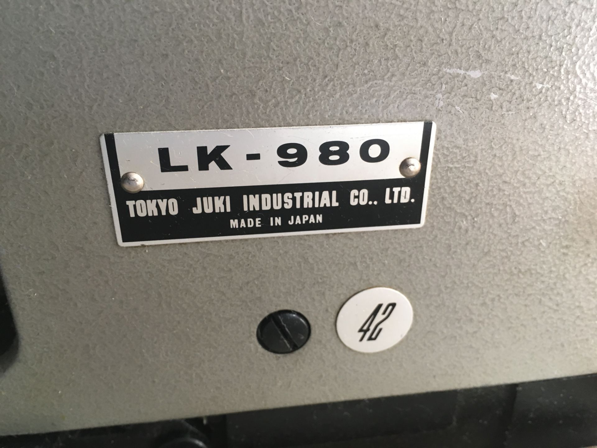 Juki LK-980 bar tacking machine (Tacker machine) - Image 3 of 3