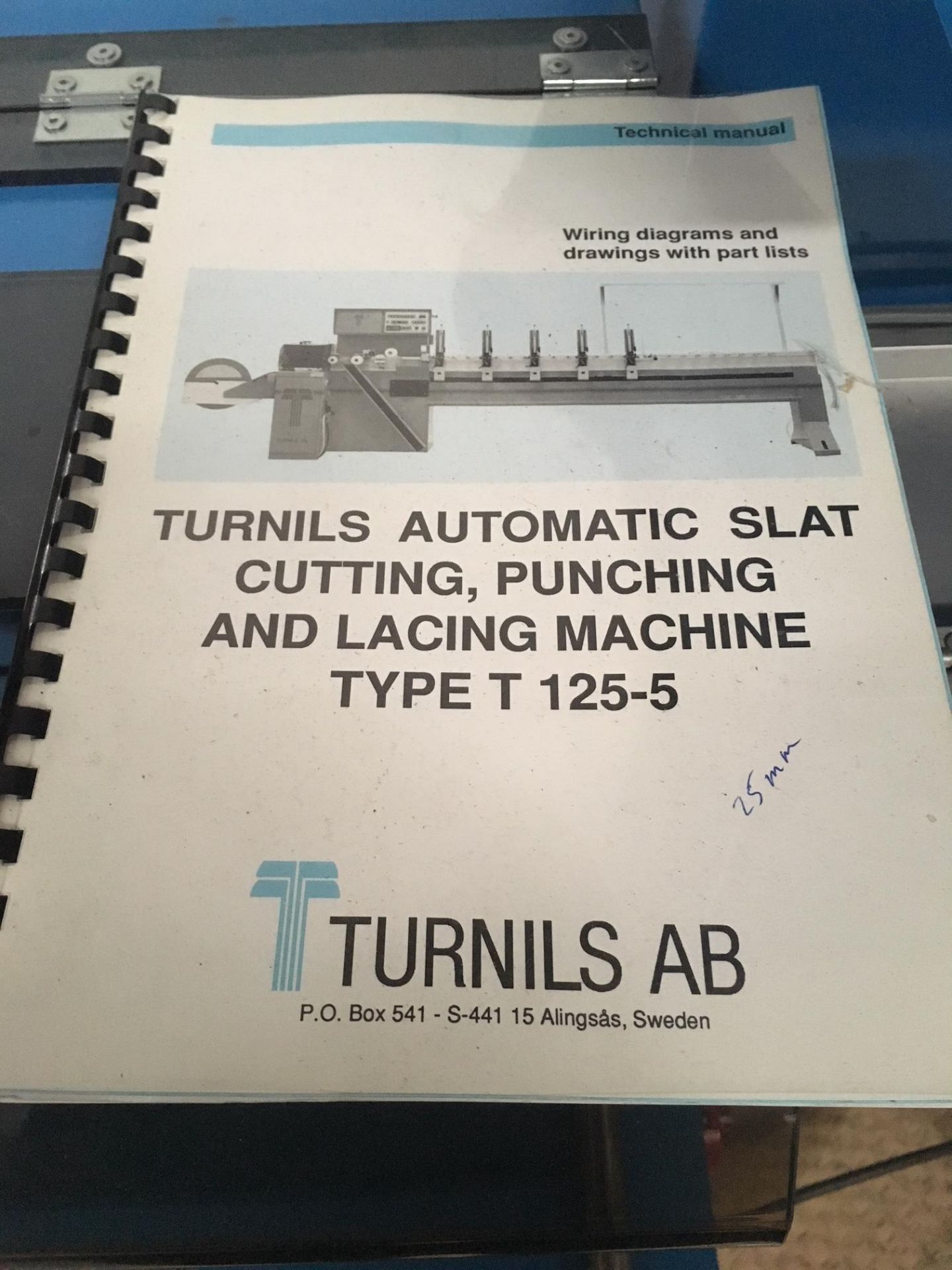 1996 Turnils T125-5 Slat Machine 120"" cap 1"" aluminum blinds s/n 047 - Image 10 of 10