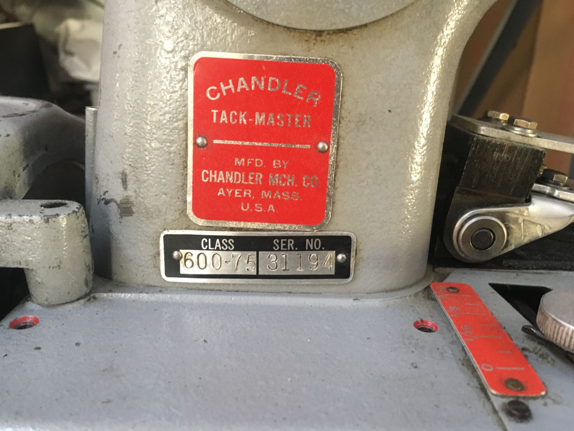 Chandler Tack-Master 600-75 bar tacker machine s/n 31194 (no motor) - Image 3 of 4