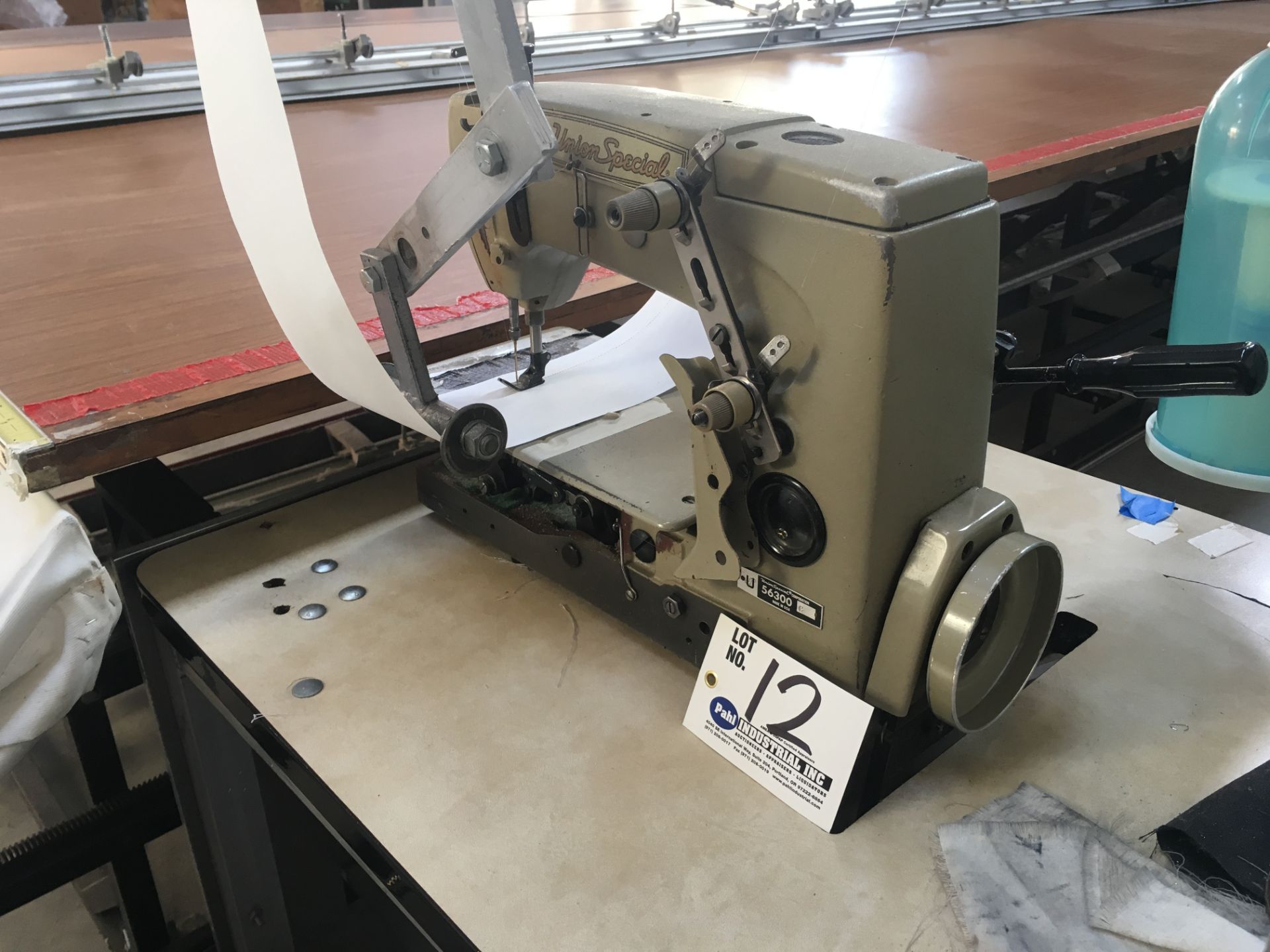 Union Special 56300G Chain stitch Sewing Machine with 9' x 20' Layout Table - Image 2 of 4