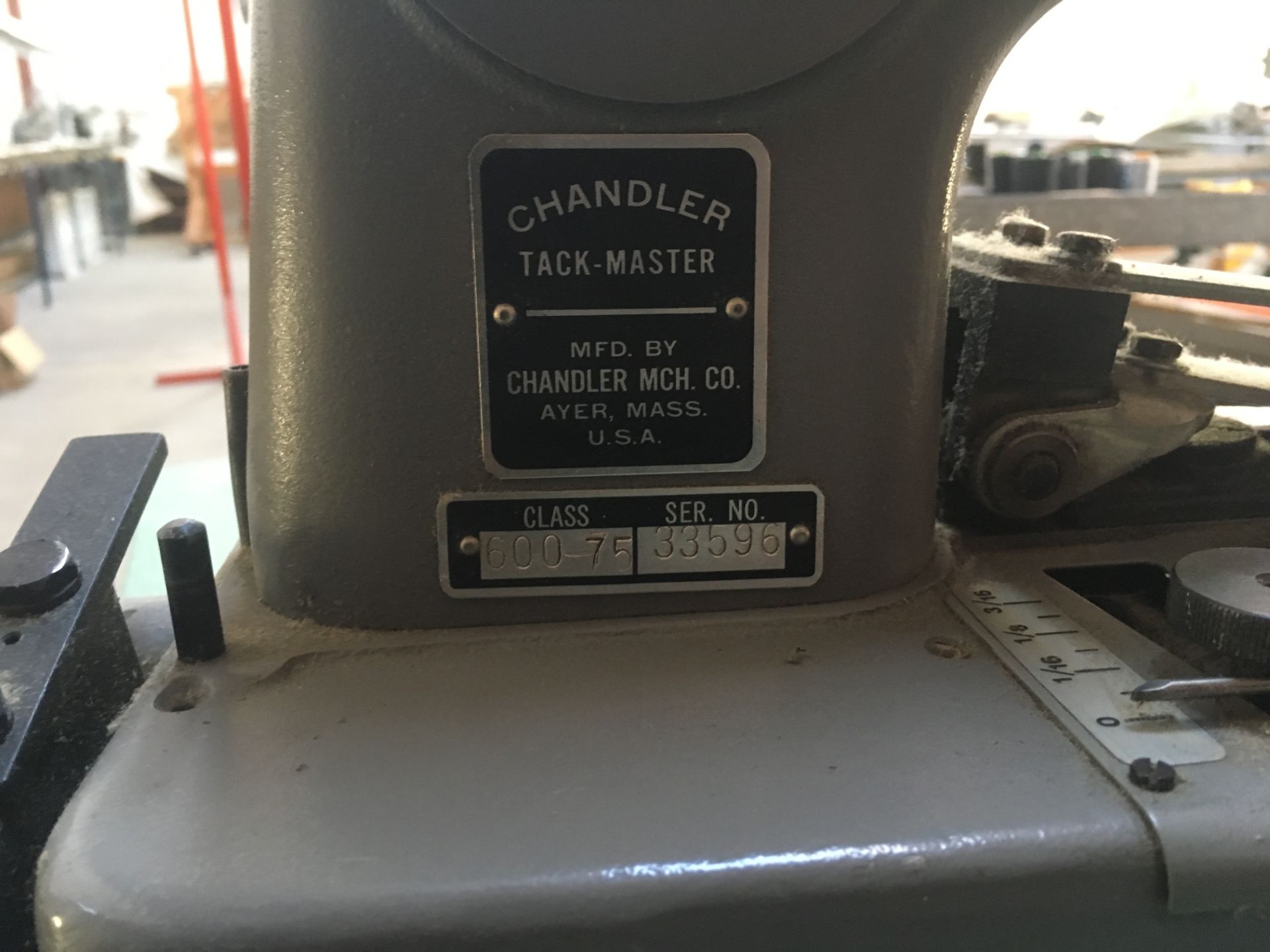 Chandler Tack-Master 600-75 bar tacker machine s/n 33596 - Image 2 of 3