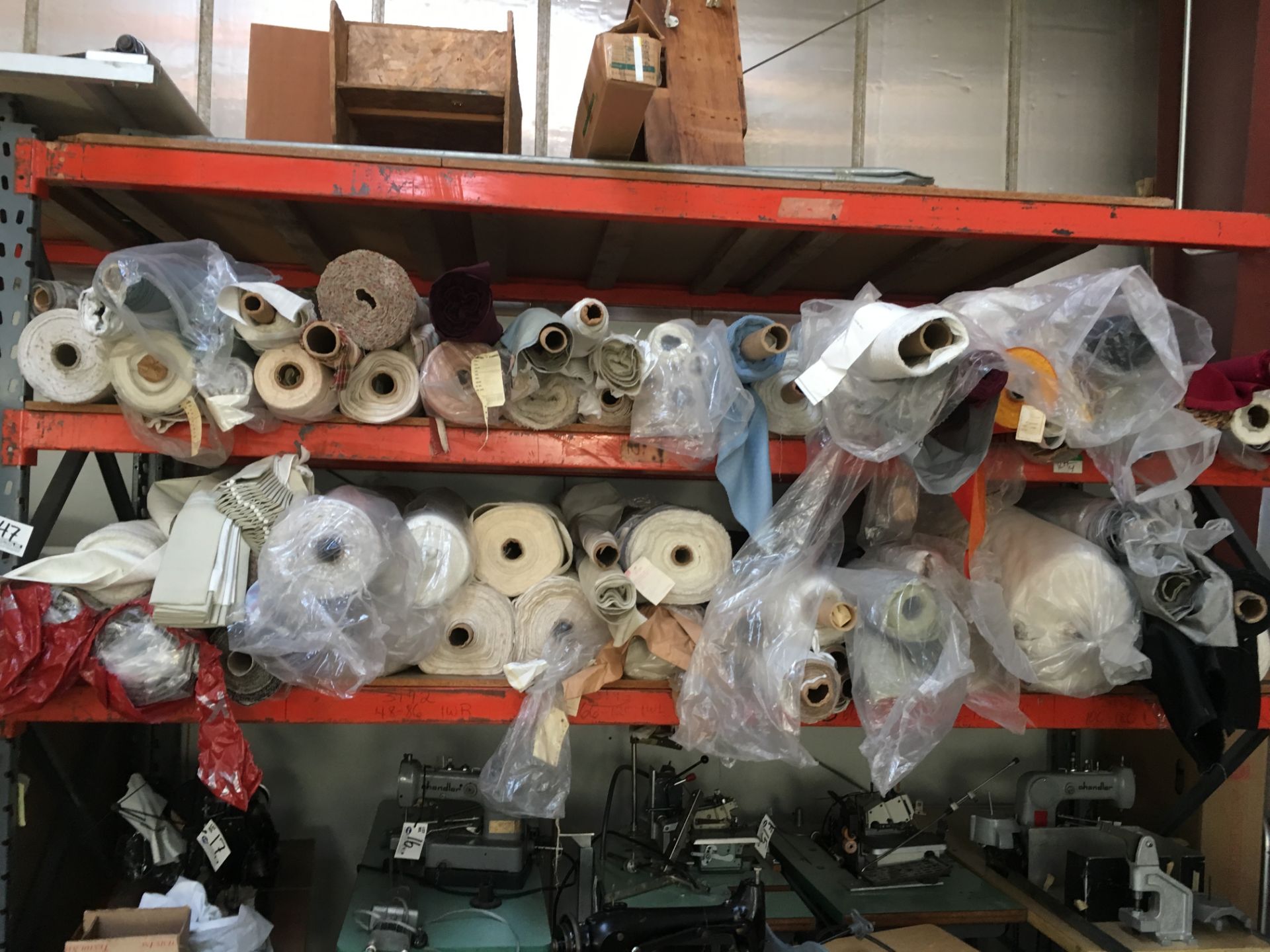 Large Assortment of Fabric on Racking near office - Image 4 of 4