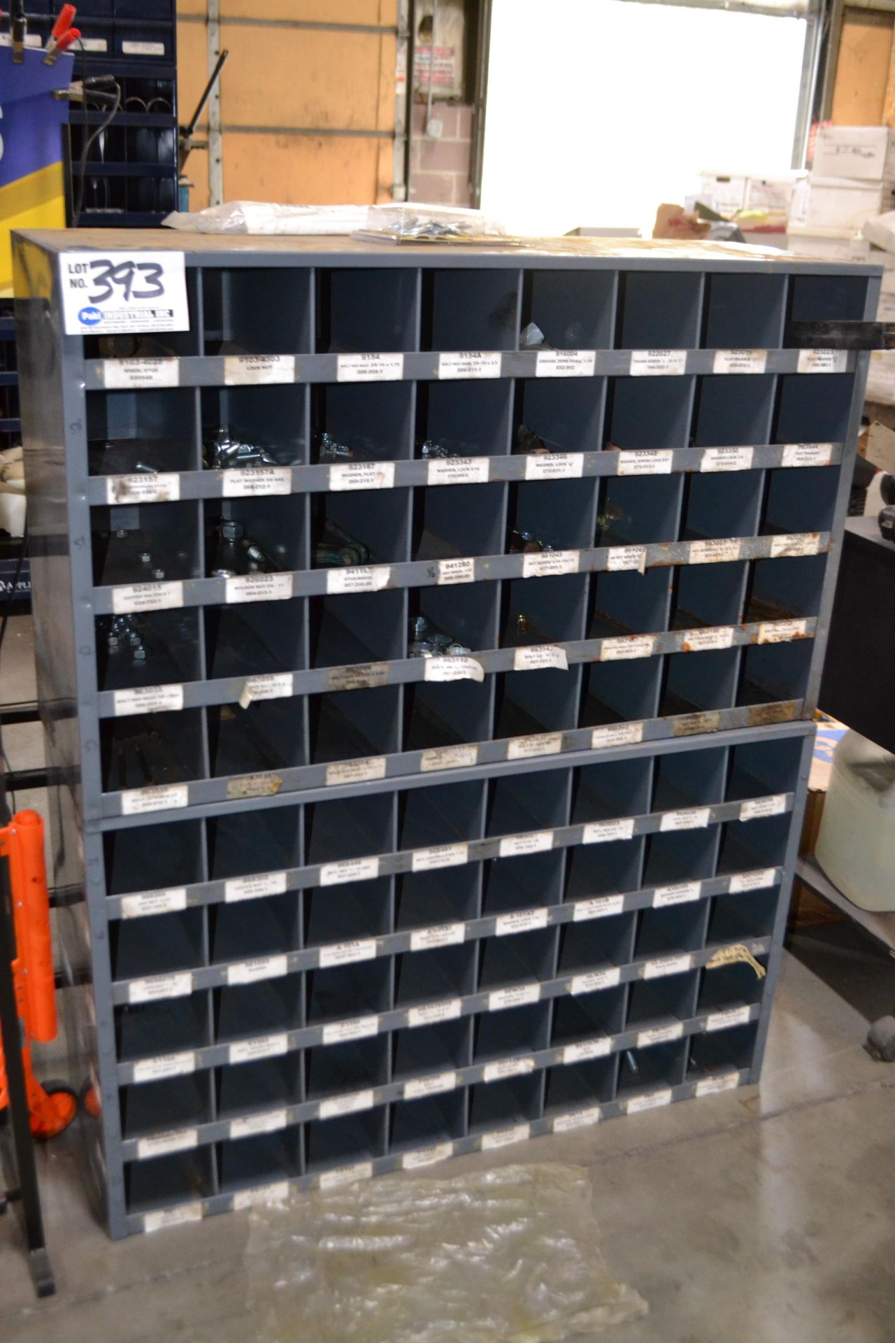 (2) 40 bin metal hardware cabinet c/w contents