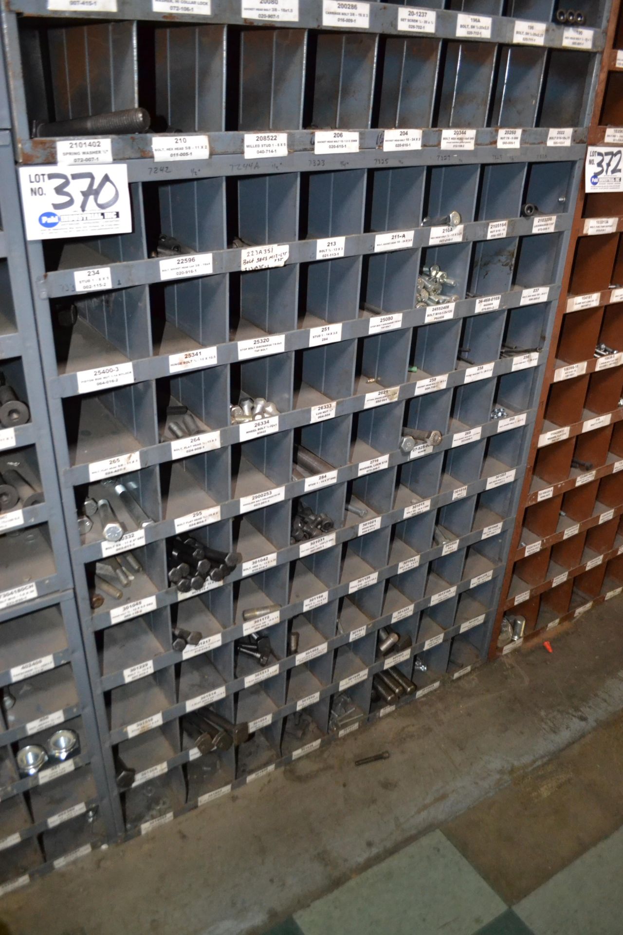 72 bin metal hardware cabinet