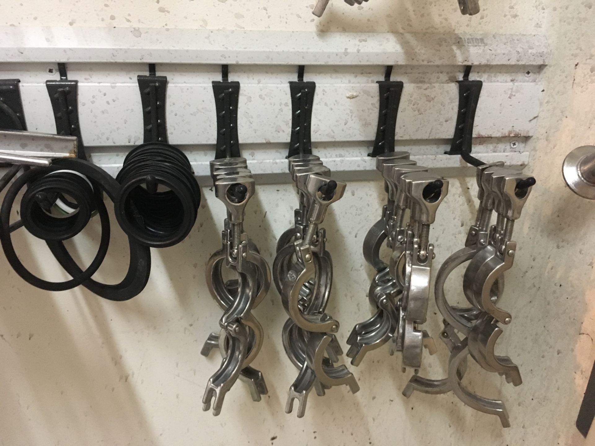 Assorted Stainless Steel Fittings, clamps, nozzles in corner racking - Image 2 of 5