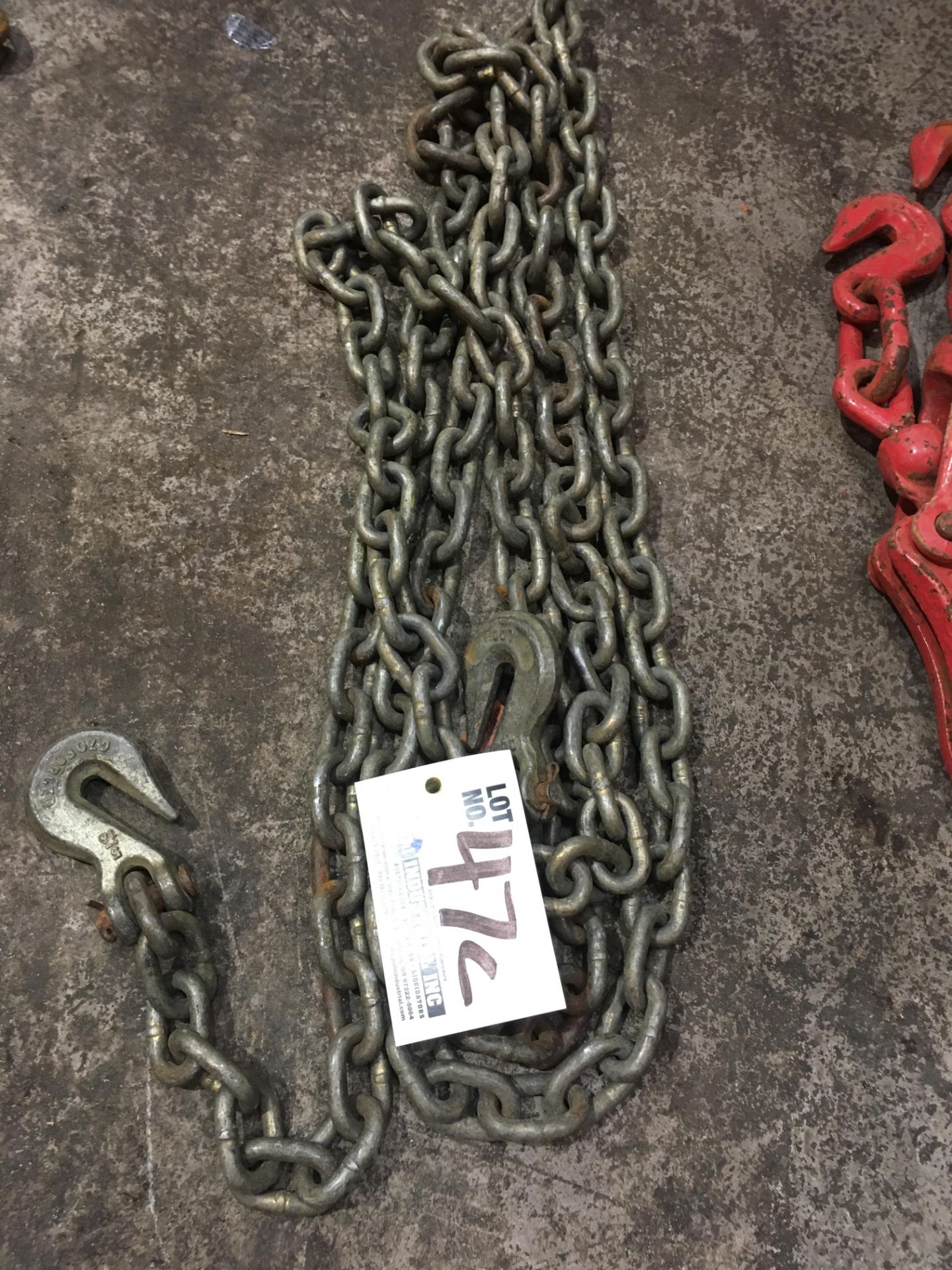 16' Chain Sling 5/16 2 hooks