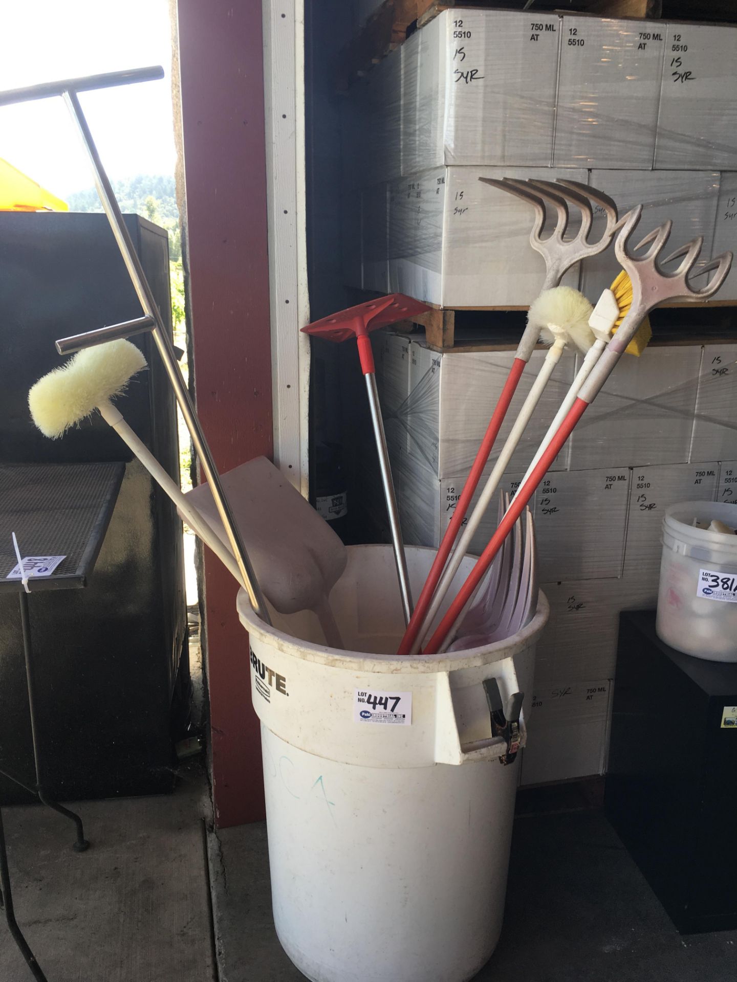 Assorted Tank Supplies, Shovel, Rakes, extended scrubbers, etc.